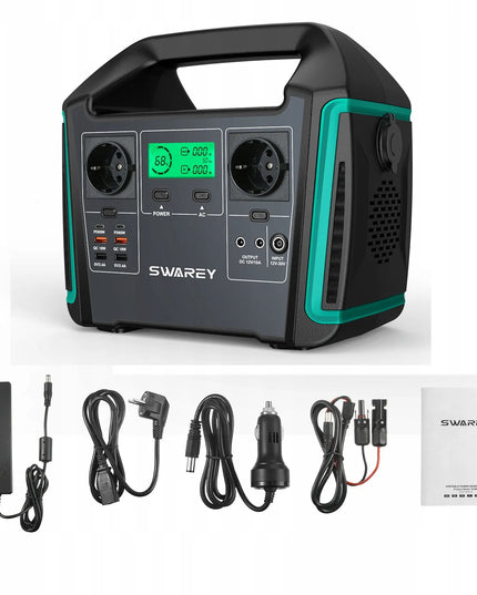 Swarey S1000 saulės energijos įkroviklis su 100 W saulės kolektoriumi – 1000 W nešiojamoji energijos stotelė