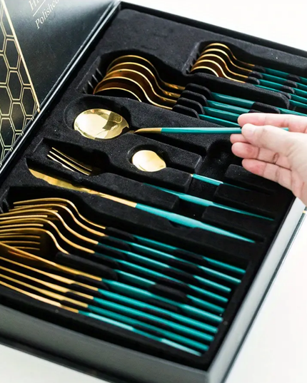 24 vnt. prabangus stalo įrankių rinkinys, komplektas