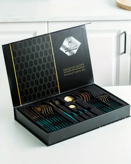 24 vnt. prabangus stalo įrankių rinkinys, komplektas