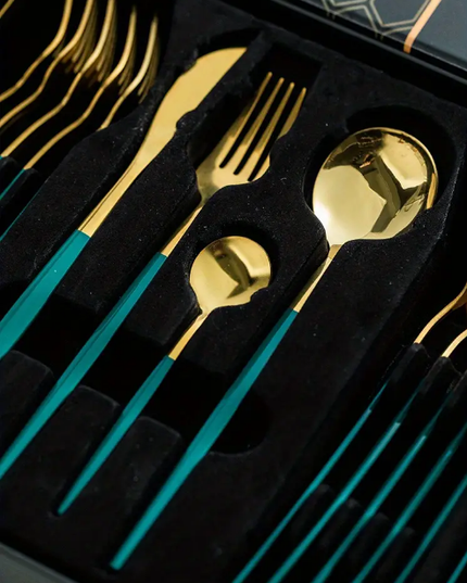 24 vnt. prabangus stalo įrankių rinkinys, komplektas