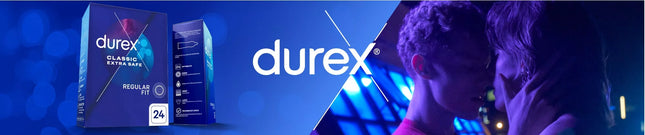 Durex EXTRA SAFE storos, lubrikuotos, saugios prezervatyvai, 24 vnt.