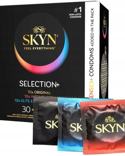 Prezervatyvai SKYN SELECTION SENSES su briaunelėmis plonos MEGA MIX 35 vnt.