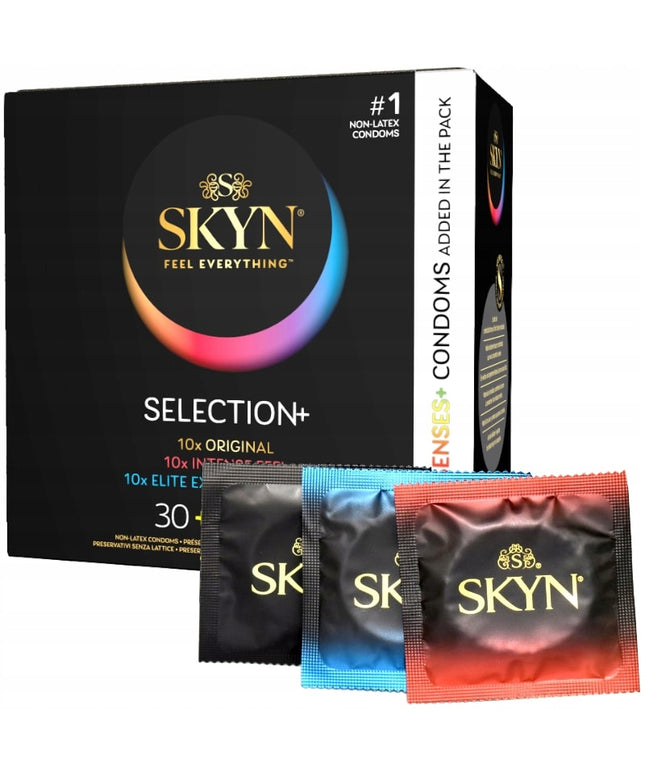 Prezervatyvai SKYN SELECTION SENSES su briaunelėmis plonos MEGA MIX 35 vnt.