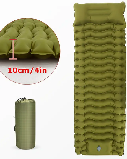Pripučiamas miego kilimėlis, kelioninis čiužinys, su įmontuota pompa