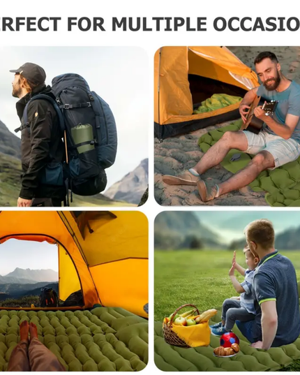 Pripučiamas miego kilimėlis, kelioninis čiužinys, su įmontuota pompa