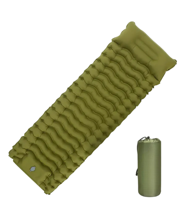 Pripučiamas miego kilimėlis, kelioninis čiužinys, su įmontuota pompa