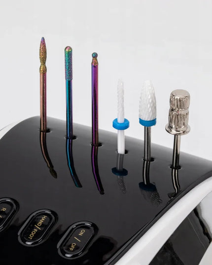 Profesionali nagų frezavimo mašinėlė MOLLYNAILS M13 68 W su frezomis ir laikikliu