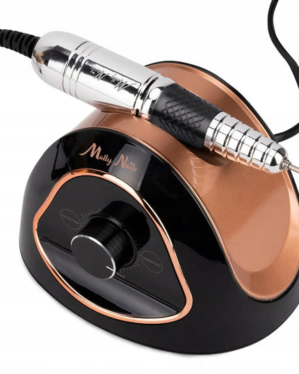 Profesionali nagų frezavimo mašinėlė Molly Nails M15, 68 W, su frezomis, laikikliu ir šlifavimo gaubteliais