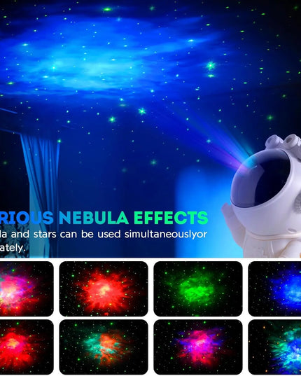 Astronauto formos žvaigždžių projektorius „Galaxy“ LED su nuotolinio valdymo pultu ir laikmačiu