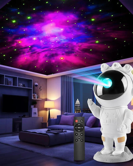 Astronauto formos žvaigždžių projektorius „Galaxy“ LED su nuotolinio valdymo pultu ir laikmačiu