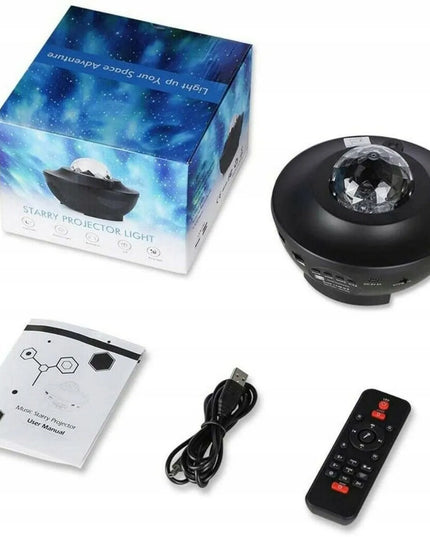 NORIMPEX LED žvaigždžių projektorius – naktinė lempa su „Bluetooth“ garsiakalbiu