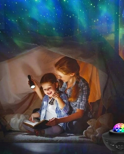 NORIMPEX LED žvaigždžių projektorius – naktinė lempa su „Bluetooth“ garsiakalbiu