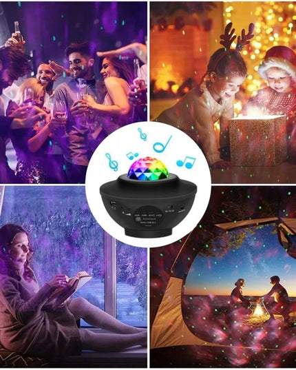 NORIMPEX LED žvaigždžių projektorius – naktinė lempa su „Bluetooth“ garsiakalbiu