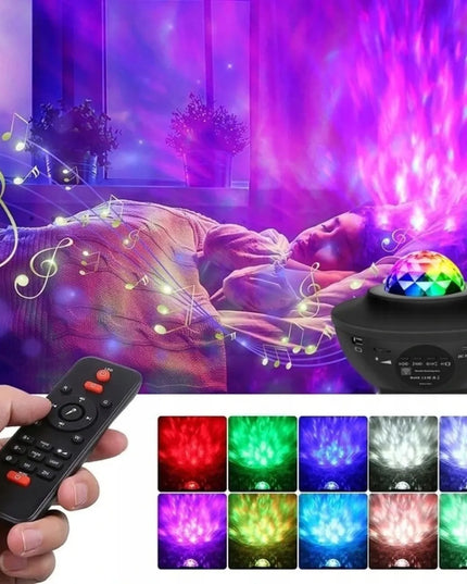 NORIMPEX LED žvaigždžių projektorius – naktinė lempa su „Bluetooth“ garsiakalbiu