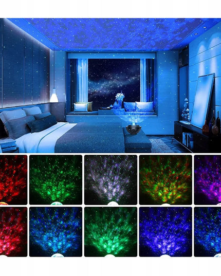NORIMPEX LED žvaigždžių projektorius – naktinė lempa su „Bluetooth“ garsiakalbiu
