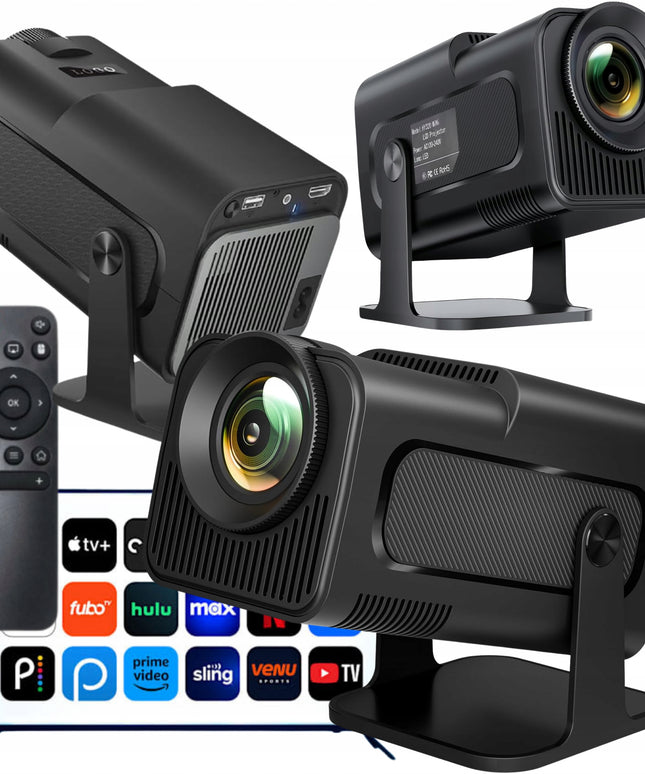 Mini projektorius HY320 1080p su Android 11, Smart TV, WiFi6, Bluetooth 150p