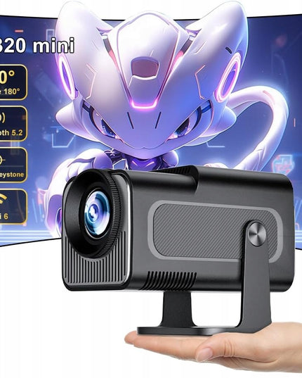 Mini projektorius HY320 1080p su Android 11, Smart TV, WiFi6, Bluetooth 150p