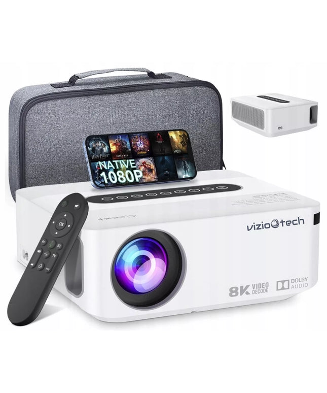 VIZIO TECH X1 4K LED projektorius, Full HD, 12000lm, WiFi, Android + krepšys + 1m HDMI laidas