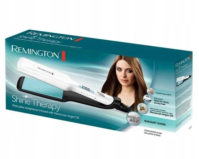 Keraminis plaukų tiesintuvas REMINGTON S8550 su argano aliejumi, LCD ekranu ir dėklu