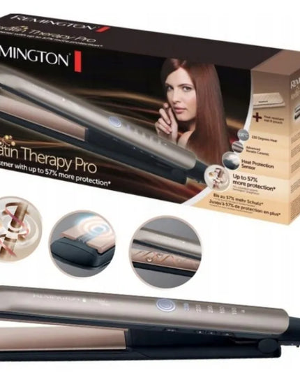 Plaukų tiesintuvas Remington Keratin Therapy Pro S8590 su keratino danga ir dėklu