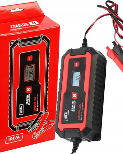 Automatinis automobilinis akumuliatorių įkroviklis IDEAL CHARGER 8A, 6 V / 12 V
