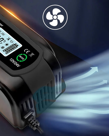 „Zenwire“ 12 V / 24 V, 10 A automobilio akumuliatorių įkroviklis su atkūrimo funkcija