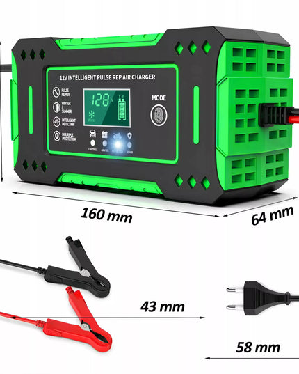 Automatinis automobilinis įkroviklis su akumuliatorių remonto funkcija 12V 24V
