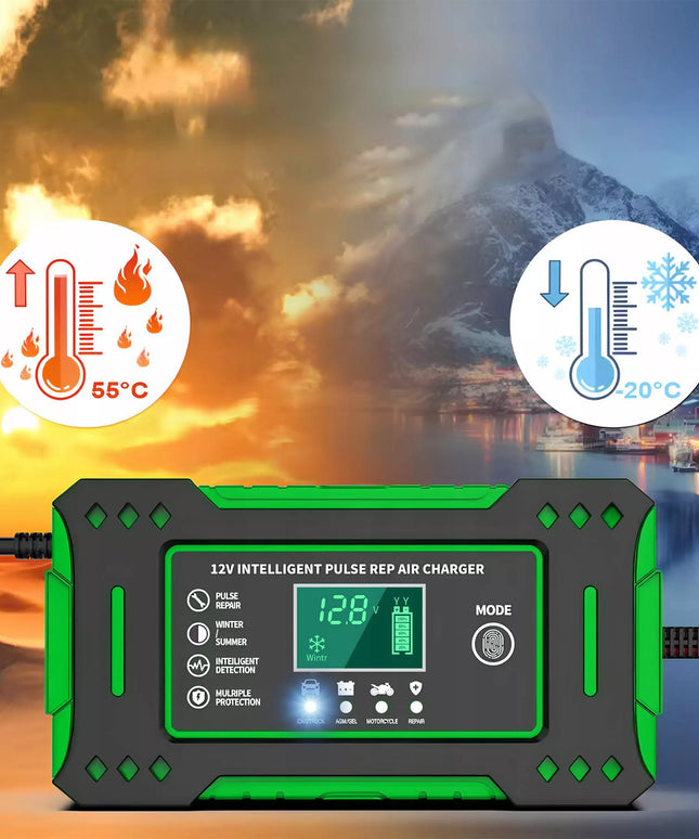 Automatinis automobilinis įkroviklis su akumuliatorių remonto funkcija 12V 24V