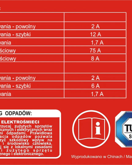 Akumuliatorių įkroviklis su užvedimo pagalba CARCOMMERCE 12 A / 75 A, 12 V / 24 V, AGM, GEL