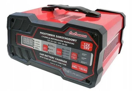 Akumuliatorių įkroviklis su užvedimo pagalba CARCOMMERCE 12 A / 75 A, 12 V / 24 V, AGM, GEL