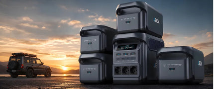 Nešiojamoji maitinimo stotelė Offgridowo ABOK Elux 1, 1800 W, 1024 Wh, su 200 W „Allpowers“ saulės baterija