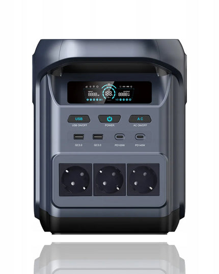 Nešiojamoji maitinimo stotelė Offgridowo ABOK Elux 1, 1800 W, 1024 Wh, su 200 W „Allpowers“ saulės baterija
