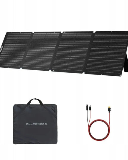 Nešiojamoji maitinimo stotelė Offgridowo ABOK Elux 1, 1800 W, 1024 Wh, su 200 W „Allpowers“ saulės baterija