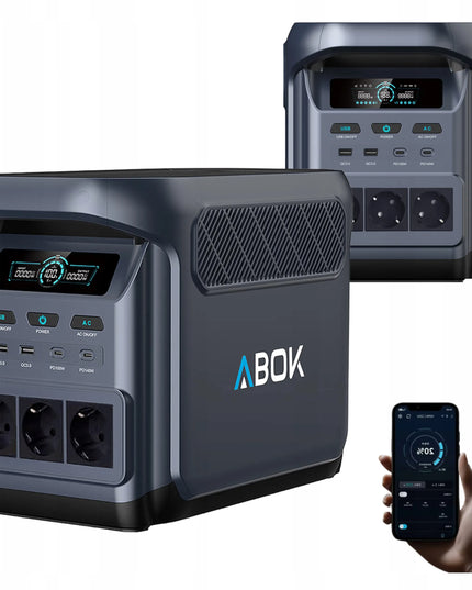 Nešiojamoji energijos stotelė ABOK Elux 1, 1800 W, 1024 Wh