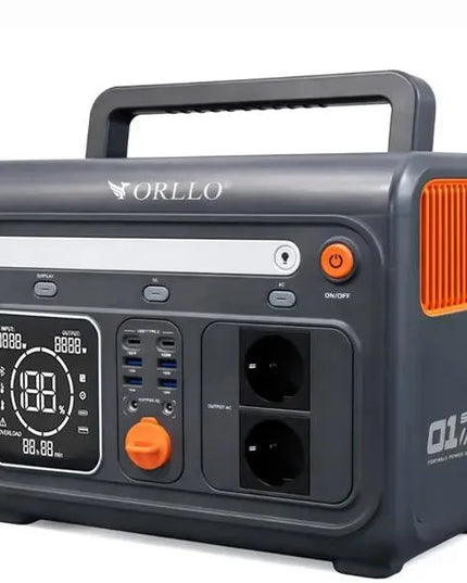 ORLLO 1200 W/1500 W nešiojama energijos stotelė su LiFePO4 akumuliatoriumi EVE