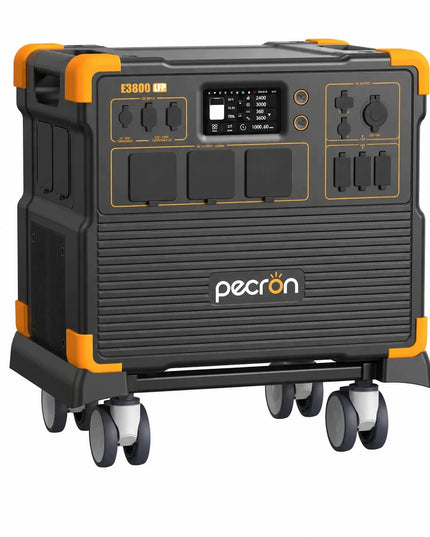 Nešiojamoji elektros stotis Pecron E3800LFP, 4200 W, 3840 Wh, su transportavimo vežimėliu