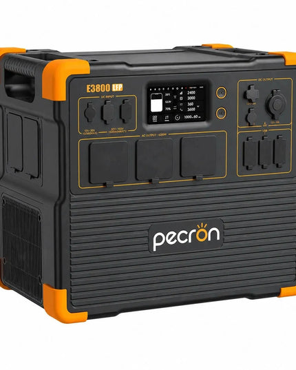 Nešiojamoji elektros stotis Pecron E3800LFP, 4200 W, 3840 Wh, su transportavimo vežimėliu