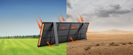 Nešiojamasis sulankstomas saulės baterijų skydelis „Jackery SolarSaga“ 200 W, 2 USB jungtys, IP68