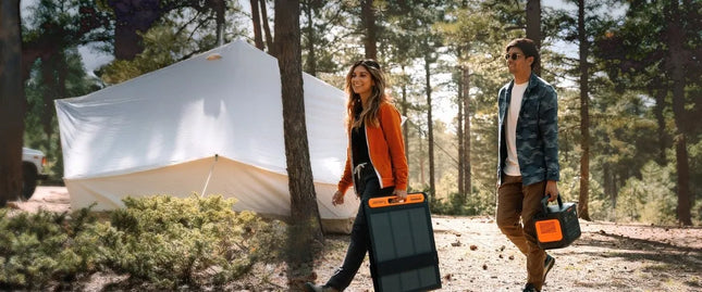 Nešiojamasis sulankstomas saulės baterijų skydelis „Jackery SolarSaga“ 200 W, 2 USB jungtys, IP68
