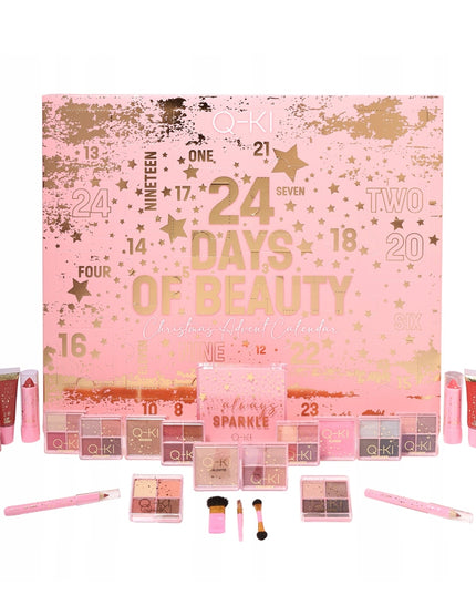Q-ki Kalendorius su kosmetika Dovanų makiažo rinkinys 2024