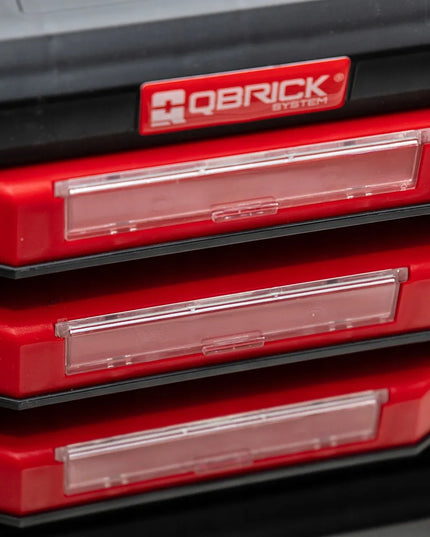 QBRICK SYSTEM PRO Drawer Workshop Set 1 2.0 įrankių dėžių rinkinys su ratukais