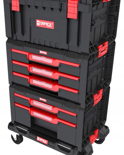 QBRICK SYSTEM PRO Drawer Workshop Set 2 2.0 mobilioji įrankių dėžė su ratukais