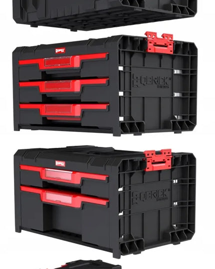 QBRICK SYSTEM PRO Drawer Workshop Set 2 2.0 mobilioji įrankių dėžė su ratukais
