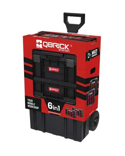 QBRICK SYSTEM TWO 6in1 įrankių dėžių rinkinys su papildomais organizatoriais