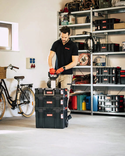 Qbrick System TWO SET Plus Vario 3-in-1 įrankių dėžių rinkinys su ratukais
