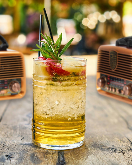 Nešiojamas virtuvės radijas RETRO su saulės baterijomis, Bluetooth, antena, rankena