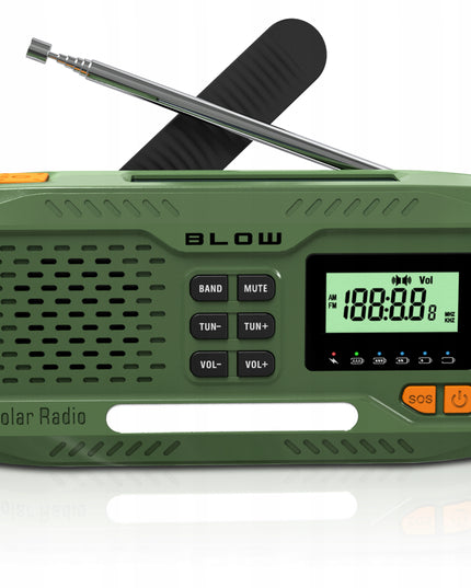 Nešiojamas virtuvinis radijas su saulės energija, dinamą, statybinis žibintuvėlis, powerbank 4500mAh