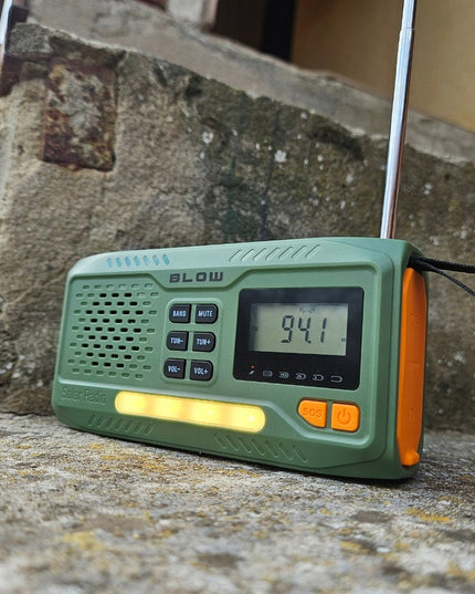 Nešiojamas virtuvinis radijas su saulės energija, dinamą, statybinis žibintuvėlis, powerbank 4500mAh