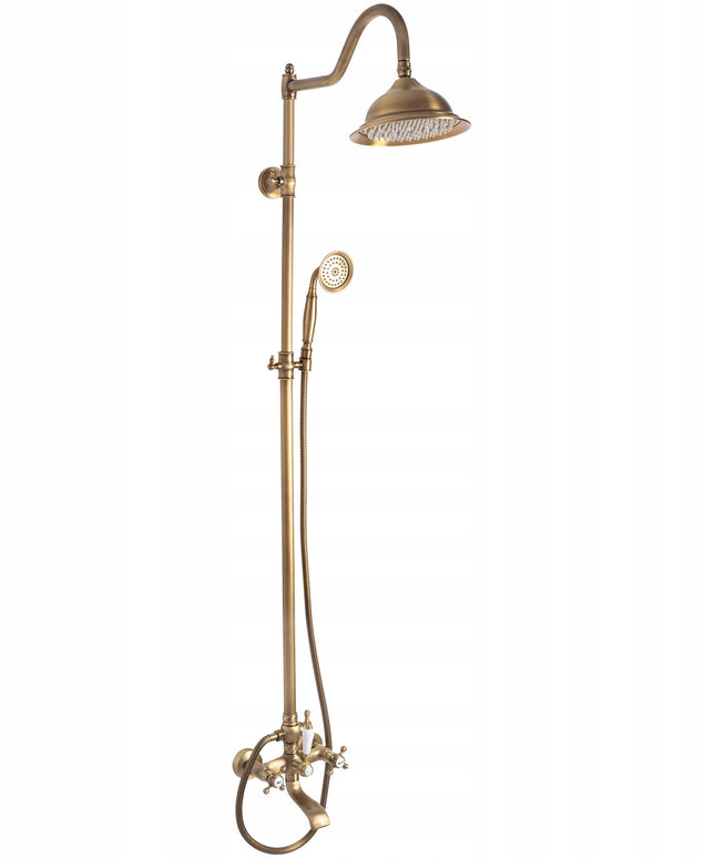 REA Dušo komplektas montuojamas ant sienos Bergamo antikinio bronzo vintage