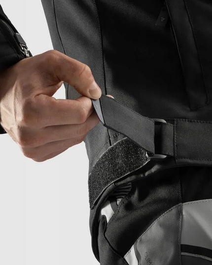REBELHORN BORG II BLACK GREY RED vyriška tekstilinė motociklininko striukė